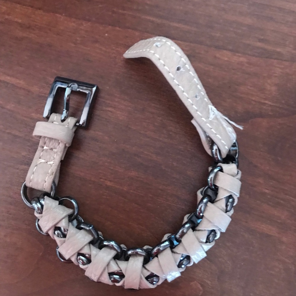 Braided leather bracelet